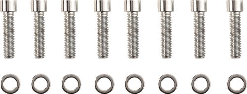 DRAG SPECIALTIES - 2401-0969 - Bolt Kit - Lifter Block - Smooth/Socket-Head - Chrome - M8