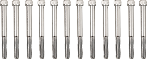 DRAG SPECIALTIES - 2401-0972 - Bolt Kit - Crankcase - Knurled/Socket-Head - Chrome - M8