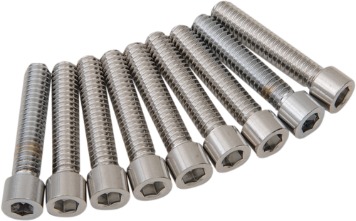 DRAG SPECIALTIES - 2401-0975 - Bolt Kit - Cam Cover - Smooth/Socket-Head - Chrome - M8