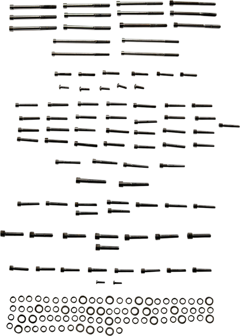 DRAG SPECIALTIES - 2401-1018 - Bolt Kit - Engine - Smooth/Socket-Head - Black/Chrome - M8