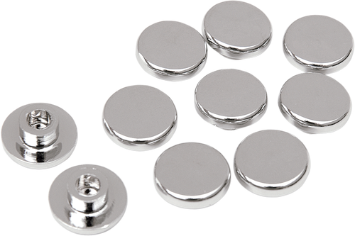 DRAG SPECIALTIES - 2402-0113 - Bolt Covers - Allen/Buttonhead - Top Cover Only - 1/4" - Chrome - 10 Pack