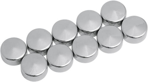 DRAG SPECIALTIES - 2402-0118 - Bolt Covers - Hex - Deep - 9/16" - Chrome - 10 Pack