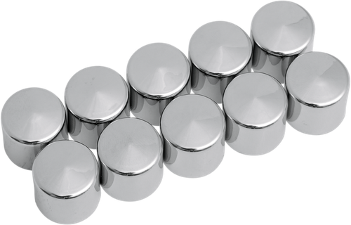 DRAG SPECIALTIES - 2402-0119 - Bolt Covers - Hex - Deep - 9/16" - Chrome - 10 Pack
