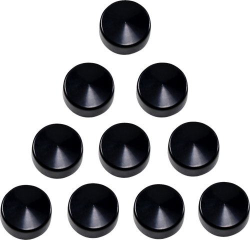 DRAG SPECIALTIES - 2402-0157 - Bolt Covers - Hex - 3/4" - Black - 10 Pack