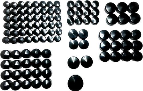 DRAG SPECIALTIES - 2404-0983 - Bolt Cover Kit - Deluxe/Engine - Black - Softail/Touring/Trike