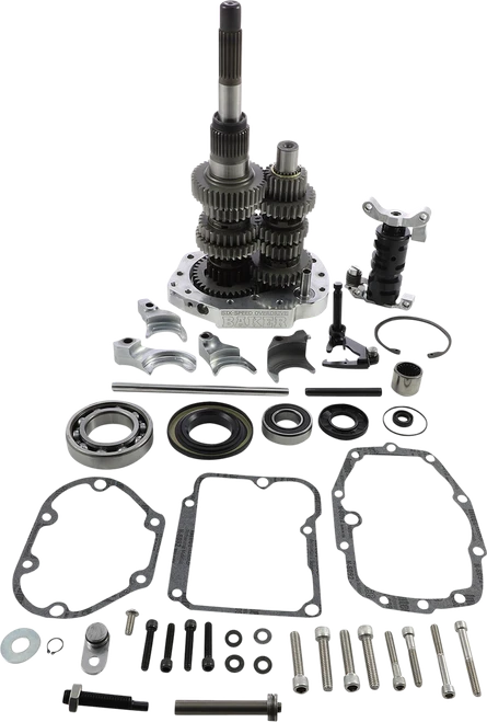 BAKER DRIVETRAIN - OD6-401-02 - Gear Set - Overdrive/6-Speed - Polished - '90-'97 Harley-Davidson