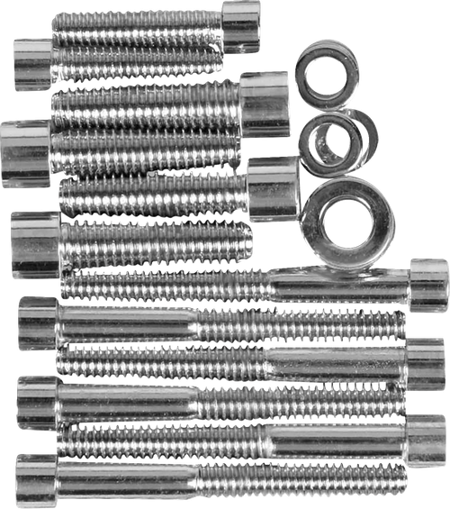 DRAG SPECIALTIES - DS-190382S - Bolt Set - Transmission Side Cover - Smooth/Socket-Head