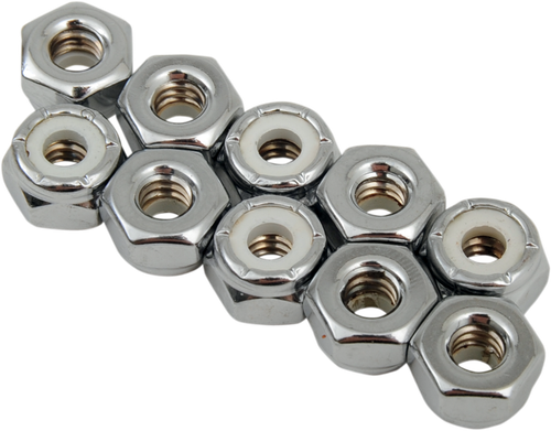DRAG SPECIALTIES - DS-190522 - Nuts - Nylon - Chrome - 10-24