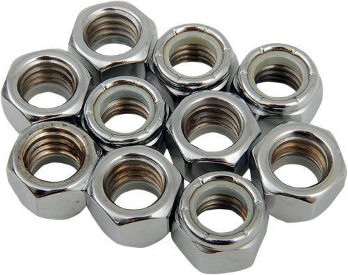 DRAG SPECIALTIES - DS-190530 - Nuts - Nylon - Chrome - 7/16"-14