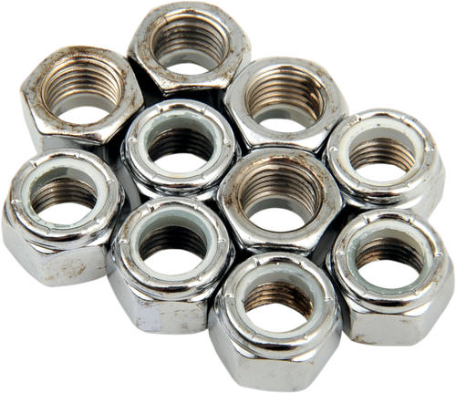 DRAG SPECIALTIES - DS-190531 - Nuts - Nylon - Chrome - 7/16"-20