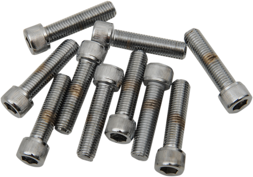 DRAG SPECIALTIES - DS-190571 - Bolts - Socket-Head/Replacement - Knurled/Fine Thread - 5/16"-24 x 1" - 10 Pack