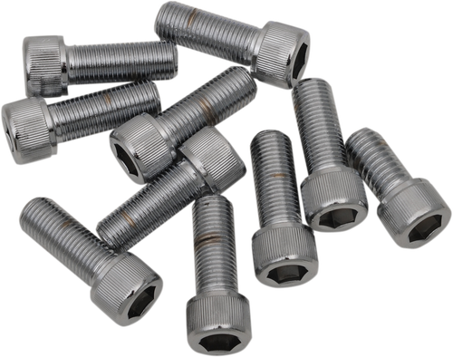 DRAG SPECIALTIES - DS-190578 - Bolts - Socket-Head/Replacement - Knurled/Fine Thread - 3/8"-24 x 1" - 10 Pack