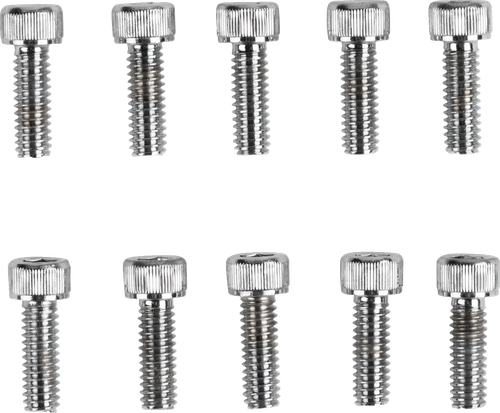 DRAG SPECIALTIES - DS-190584 - Bolts - Socket-Head - Replacement - Knurled/Coarse Thread - #8-32 x 1/2" - 10 Pack