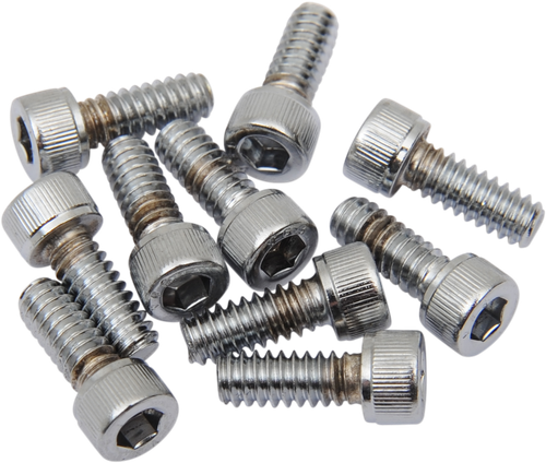 DRAG SPECIALTIES - DS-190587 - Bolts - Socket-Head - Replacement - Knurled/Coarse Thread - #10-24 x 1/2" - 10 Pack