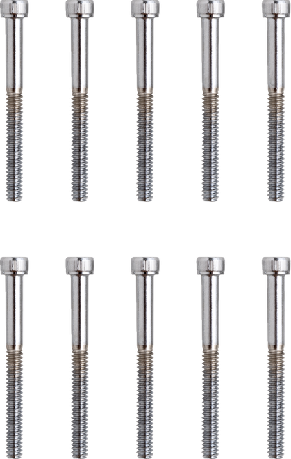 DRAG SPECIALTIES - DS-190594 - Bolts - Socket-Head - Replacement - Knurled/Coarse Thread - #10-24 x 2" - 10 Pack