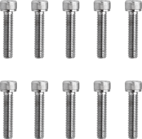 DRAG SPECIALTIES - DS-190598 - Bolts - Socket-Head - Replacement - Knurled/Fine Thread - #10-32 x 7/8" - 10 Pack