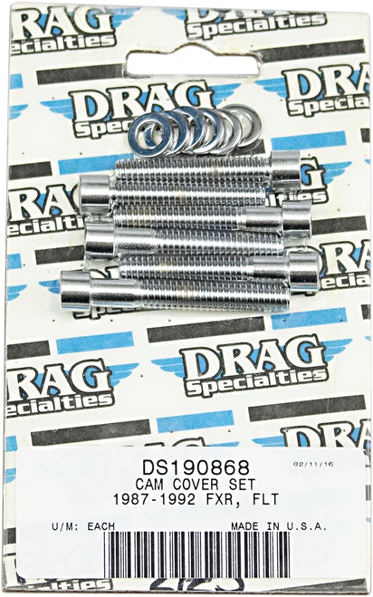 DRAG SPECIALTIES - DS-190868 - Bolt Kit - Cam Cover - Smooth - Chrome - '87-'92 Harley-Davidson