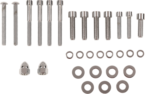 DRAG SPECIALTIES - DS-190881S - Bolt Set - Transmission End Cover/Bearing Support Plate - Smooth - Softail/Dyna