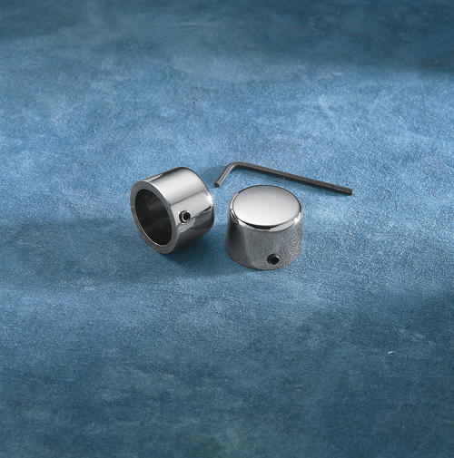 DRAG SPECIALTIES - DS-222879 - Chrome Handlebar Riser Bolt Caps - FX/XL