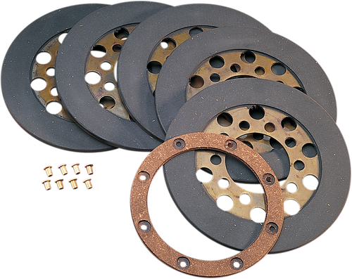 DRAG SPECIALTIES - DS-223735 - Clutch Plate Kit - '68-E'84 Shovelhead