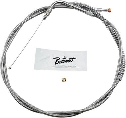 BARNETT - 102303002010 - Stainless Steel Throttle Cable - +10" - '96-'01 Touring