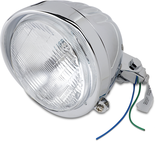 DRAG SPECIALTIES - DS-280000 - Headlight with Visor 5-3/4" - Grooved