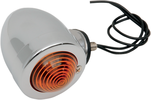 DRAG SPECIALTIES - DS-280069 - Bullet Light - Bottom-Mount - Amber Lens - Chrome