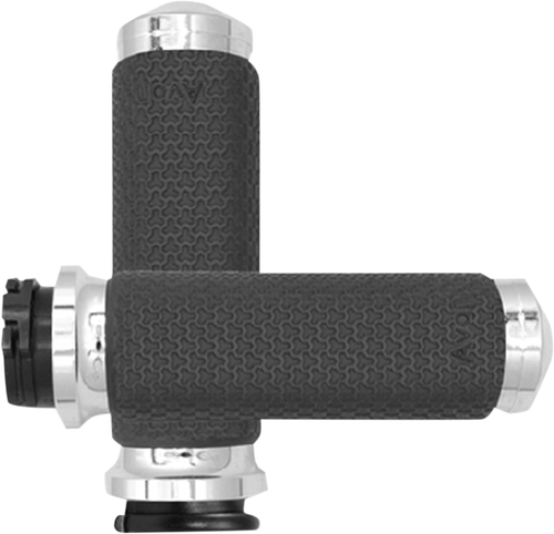 AVON GRIPS - MF-63B-CH - Vibration Dampening Memory Foam Grips - Large - Chrome
