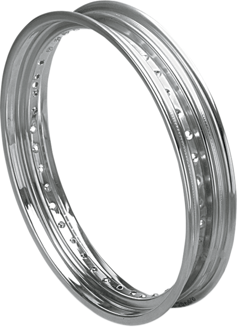 DRAG SPECIALTIES - DS-380010 - Rim - Drop Center - Rolled Edge - 40 Hole - Silver - 19x2.5