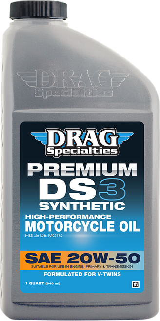 DRAG SPECIALTIES OIL - 3601-0775 - DS3 Synthetic Engine Oil - 20W-50 - 1 US quart