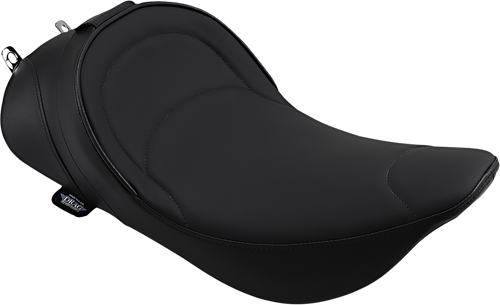 DRAG SPECIALTIES SEATS - 0801-0493 - Solo Seat - Mild Stitched - Driver Backrest - FLH '97-'07