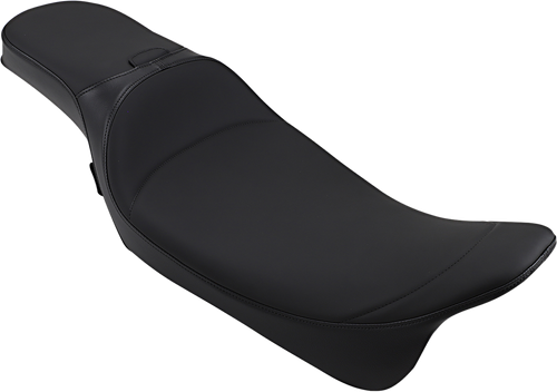 DRAG SPECIALTIES SEATS - 0801-1005 - Extended Reach Predator Seat - Mild Stitched - Backrest Recepticle - FL '08-'24