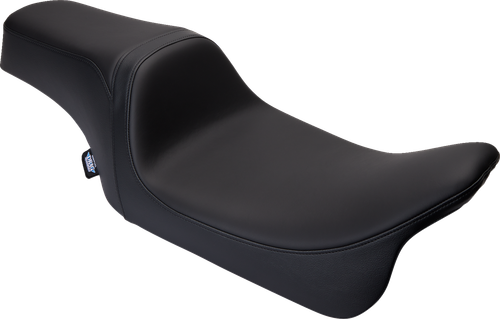 DRAG SPECIALTIES SEATS - 0801-1493 - Predator 1Up Seat - Solar Leather - Black - Smooth - FLH '08-'23