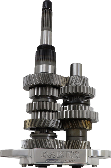 BAKER DRIVETRAIN - DD6-411PL-02 - Direct Drive Gear Set - 6-Speed - Polished - '01-'06 Softail/Dyna