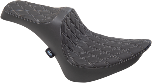 DRAG SPECIALTIES SEATS - 0802-1367 - Predator III Seat - Double Diamond - Silver Stitching - FXST/FLST '84-'99