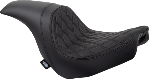 DRAG SPECIALTIES SEATS - 0802-1517 - Predator Seat - Double Diamond w/ Black Sitching - Vinyl - FLSB/FXLR '18-'23