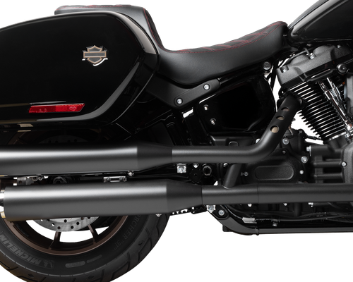 DRAG SPECIALTIES SEATS - 0802-1637 - Predator 2-Up Seat - Vinyl - Double Diamond - Red Stitching - FLSB/FXLRS '18-'24