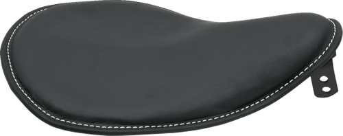 DRAG SPECIALTIES SEATS - 0806-0028 - Seat - Spring Solo - Low-Profile - Small - Black Leather/White Stitching