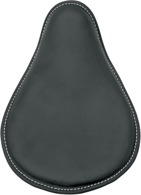 DRAG SPECIALTIES SEATS - 0806-0028 - Seat - Spring Solo - Low-Profile - Small - Black Leather/White Stitching