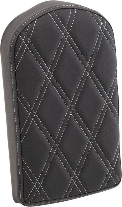 DRAG SPECIALTIES SEATS - 0822-0441 - Sissy Bar Pad - Double Diamond - Silver - Tall