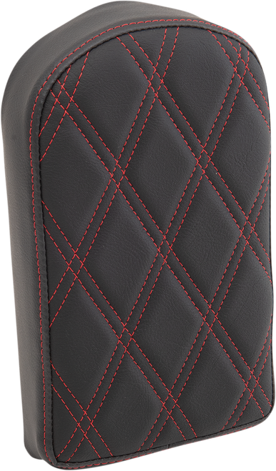 DRAG SPECIALTIES SEATS - 0822-0442 - Sissy Bar Pad - Double Diamond - Red - Tall