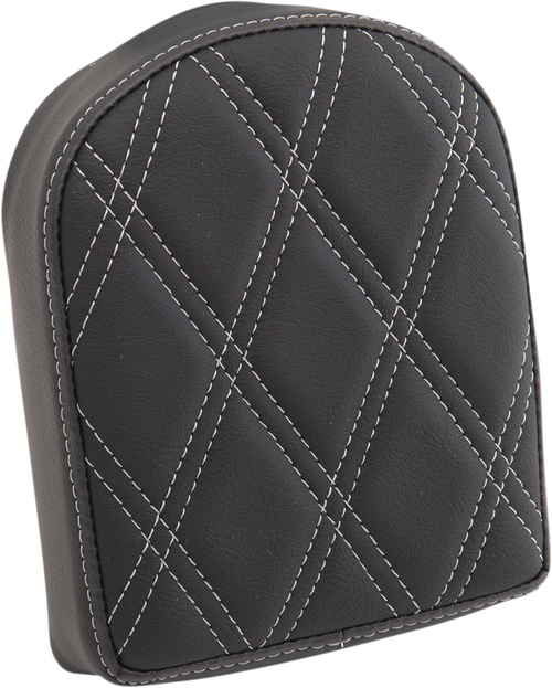 DRAG SPECIALTIES SEATS - 0822-0444 - Sissy Bar Pad - Double Diamond - Silver - Short