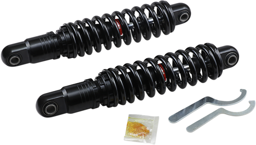 DRAG SPECIALTIES SHOCKS - 1310-1668 - Premium Ride-Height Adjustable Shocks - 13" - Black - Heavy Duty - Black