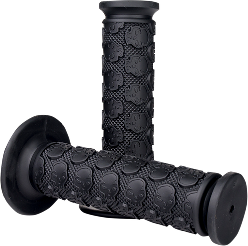 DRIVEN RACING - D701BK - Skully MX Grips - Closed Ends - Black