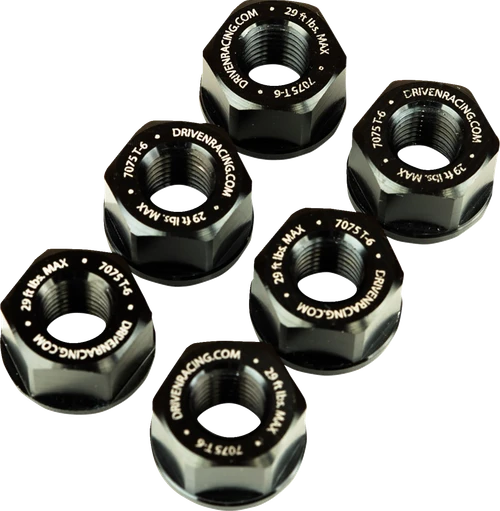 DRIVEN RACING - DSNBK - Sprocket Nuts - Sport Bike - Black - M10 x 1.25