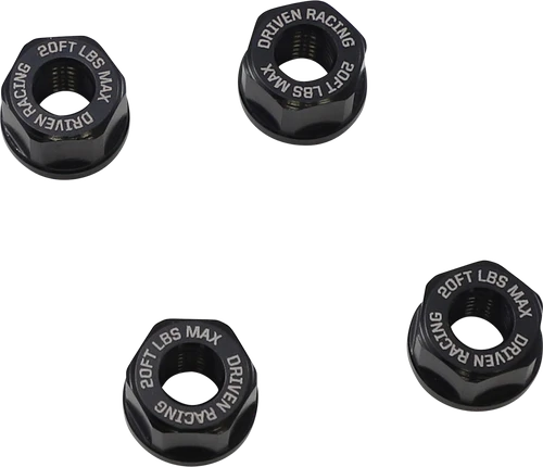 DRIVEN RACING - DSN-02-BK - Sprocket Nuts - 4-Bolt Hub - Black - M8 x 1.25