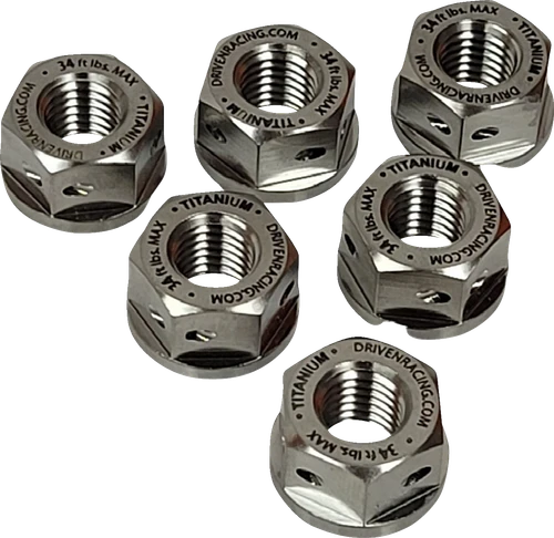 DRIVEN RACING - DSN-TN - Sprocket Nuts - Titanium - 6 Pack
