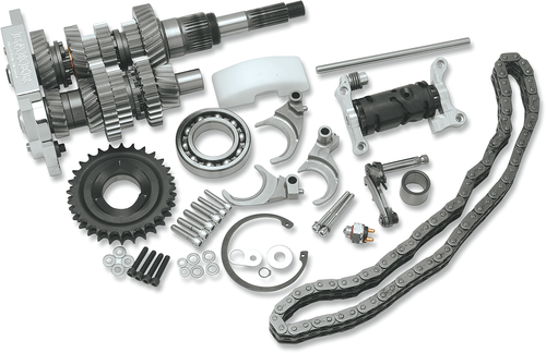 BAKER DRIVETRAIN - DD6-411S-02 - Direct Drive Gear Set - 6-Speed - Polished - '98-'00 Touring/FXR