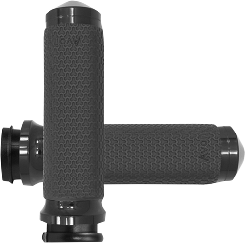 AVON GRIPS - MF-63-ANO-FLY - Vibration Dampening Memory Foam Grips - Small - TBW - Black
