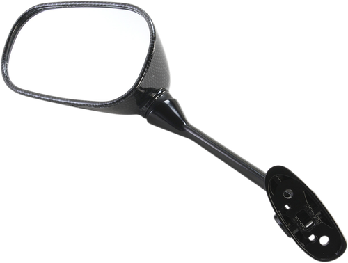 EMGO - 20-97204 - Mirror - Side View - Black/Carbon Fiber - Rectangle - Left - Suzuki